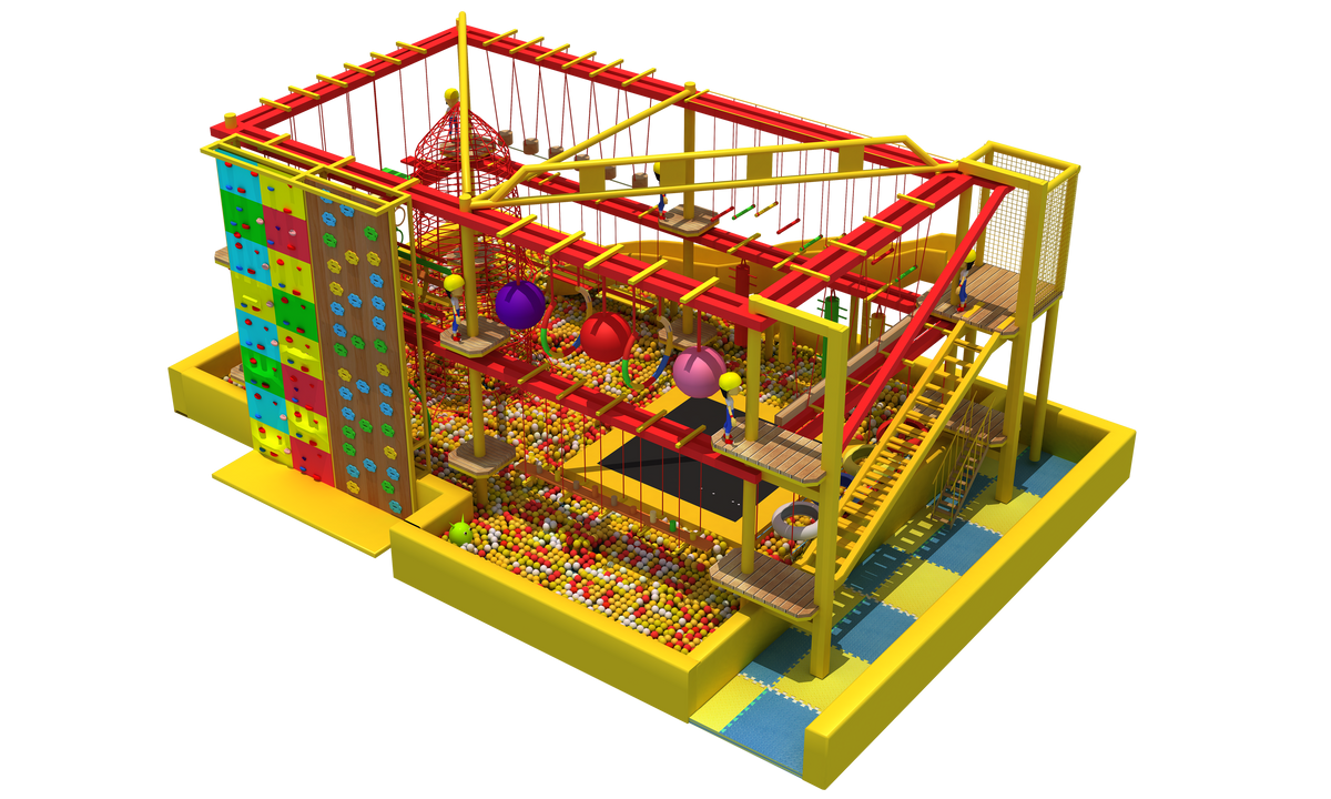Kids Commercial Indoor Gym Rope Course