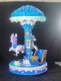 Load image into Gallery viewer, High Quality 3-Seater Ocean Animal Carousel Kids&#39; Coin-Operated Ride for Amusement Park Fiberglass
