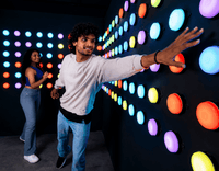 Load image into Gallery viewer, LED Interactive Trampoline Park Game Center with Fiberglass Challenge for Team Building Activate Game Push Button Light
