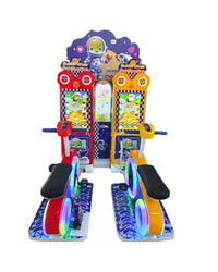 Load image into Gallery viewer, Dual Player Kids Arcade Sport Machine Coin-Operated Chicken Bike Rider Game with Redemption Fun Excitement
