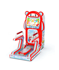 Load image into Gallery viewer, Coin Pusher Two Players Kids Skiing Simulator British Bear Video Sports Skateboard Game Machine
