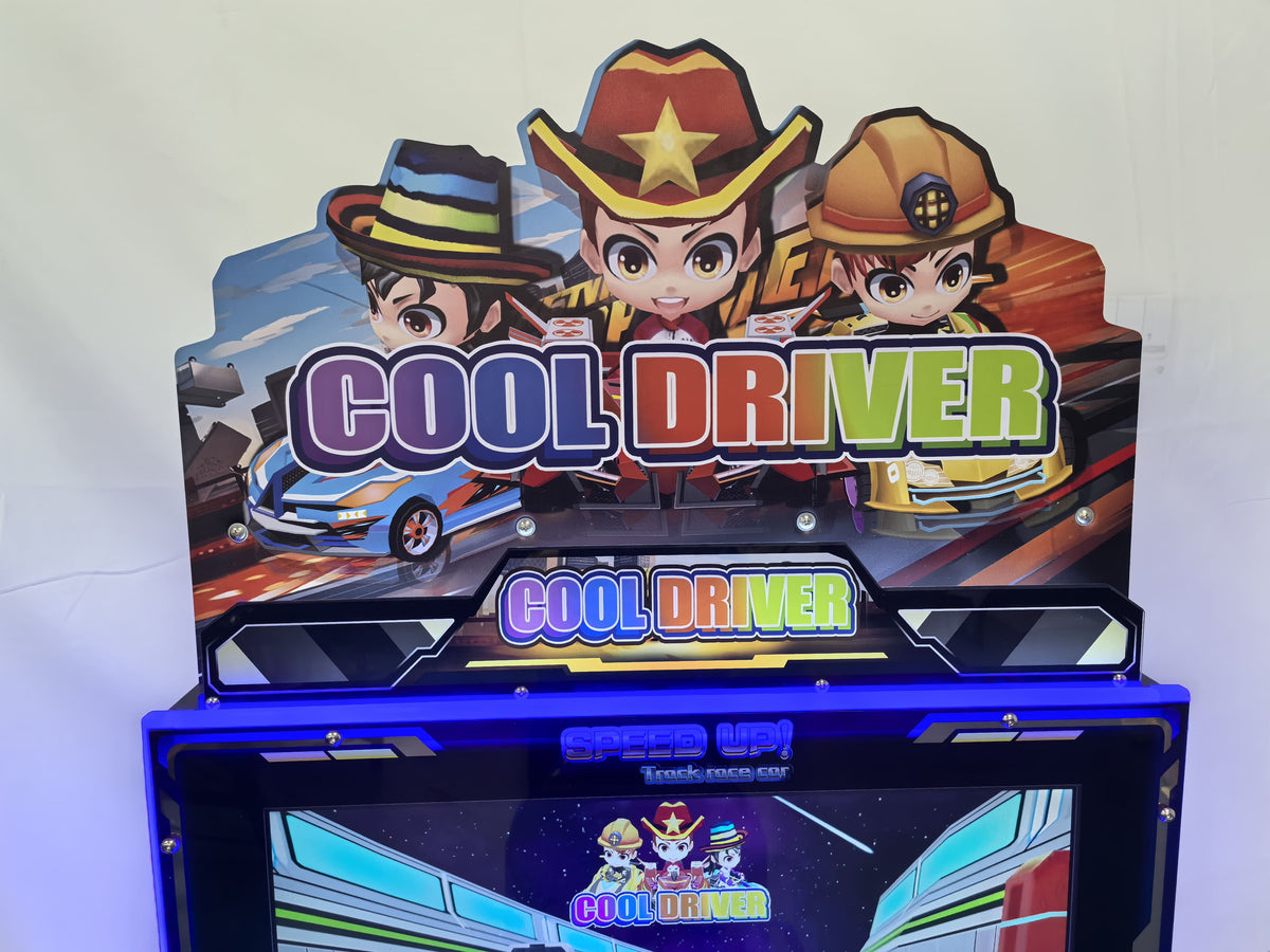 Hot Sale Kids' Video Game Machine Arcade Car Racing Simulator  220V  Acrylic& Plastic Entertainment Amusement Cool Driver