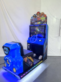 Load image into Gallery viewer, Hot Sale Kids&#39; Video Game Machine Arcade Car Racing Simulator  220V  Acrylic&amp; Plastic Entertainment Amusement Cool Driver
