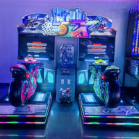 Load image into Gallery viewer, Arcade Racing Car &amp; Motorcycle Video Game Console Coin-Operated Speed Simulator with 1-Year Warranty English Language 220V
