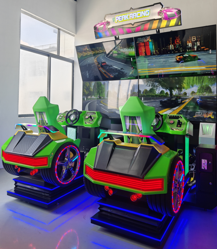 Second Racing Video Game Machine Dual-Screen 55 Inch Video Racing Simulator Machine 2-Player Coin Opera ...