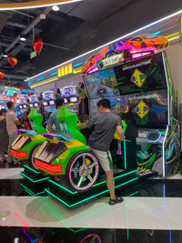 Load image into Gallery viewer, Dual-Screen 55 Inch Video Racing Simulator Machine 2-Player Coin Operated Driving Game
