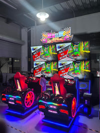 Load image into Gallery viewer, Racing Car Simulator Game Machine Dynamic Four Screen Coin Operated Arcade Entertainment
