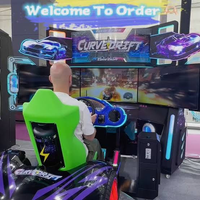 Load image into Gallery viewer, Coin-Operated Curved Drift Racing Video Game Arcade Machine Metal Construction Motion Control
