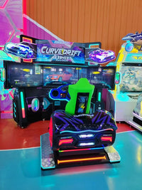 Load image into Gallery viewer, Coin-Operated Curved Drift Racing Video Game Arcade Machine Metal Construction Motion Control
