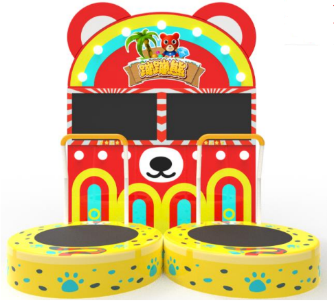 Indoor Children's Trampoline with Metal and Plastic Materials Coin Operated Games in English-Speaking
