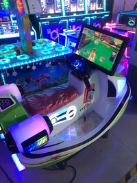 Load image into Gallery viewer, Motorized Airship Kids Electric Swing Car Gaming Machine Coin Operated Indoor Electronic Entertainment with 1 Year Warranty
