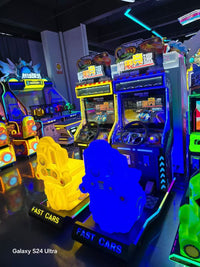 Load image into Gallery viewer, Kid Racing Car Arcade Machine Fun Coin Operated Kids' Games Sale for Children
