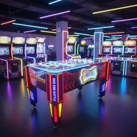 Load image into Gallery viewer, Coin-operated Two-player Battle in the Amusement Park Arcade Game Naughty Bean Catch Light Plastic Hammer Hitting Game for Kids
