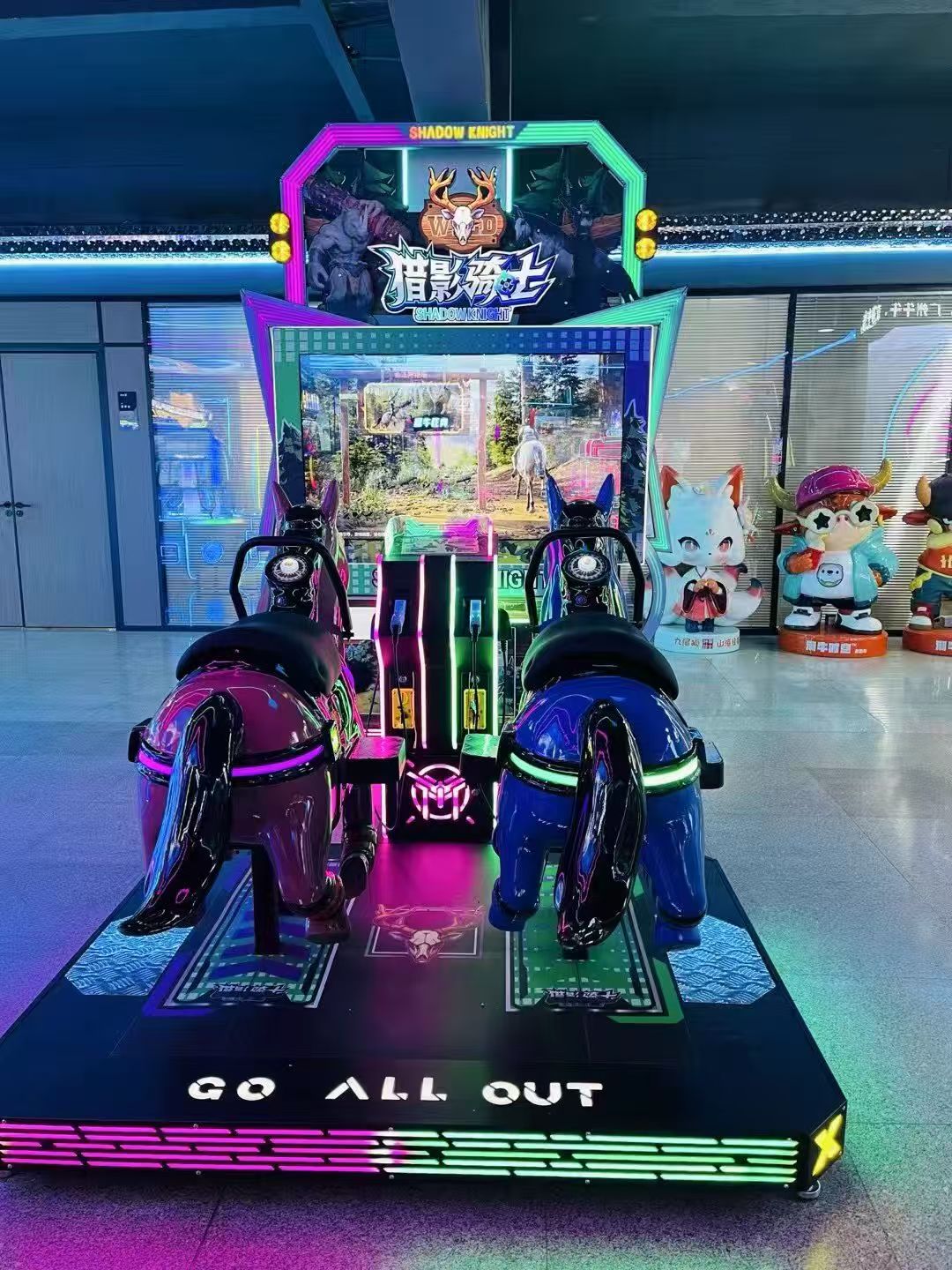 2 Player Coin-Operated Racing Game Shadow Hunter Knight 1-Year Warranty Arcade Product