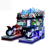 Load image into Gallery viewer, Arcade Racing Car &amp; Motorcycle Video Game Console Coin-Operated Speed Simulator with 1-Year Warranty English Language 220V

