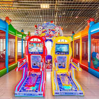 Load image into Gallery viewer, Coin Pusher Two Players Kids Skiing Simulator British Bear Video Sports Skateboard Game Machine
