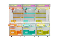 Load image into Gallery viewer, Three-color mini claw machine arcade lineup
