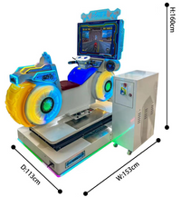 Load image into Gallery viewer, Arcade Racing Game Swing Machine Kiddie Ride Motorcycle Simulator in Plastic Fiberglass 1 Year Warranty English Language
