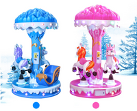Load image into Gallery viewer, High Quality 3-Seater Ocean Animal Carousel Kids&#39; Coin-Operated Ride for Amusement Park Fiberglass
