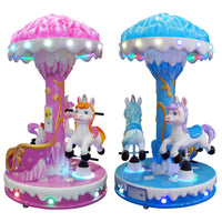 Load image into Gallery viewer, High Quality 3-Seater Ocean Animal Carousel Kids&#39; Coin-Operated Ride for Amusement Park Fiberglass

