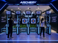 Load image into Gallery viewer, Interactive Digital Motion Target Shooting Metal Archery Simulator Coin Operated Sports Game Machine
