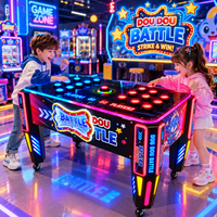 Load image into Gallery viewer, Illustration of children playing a Dou Dou Battle arcade game

