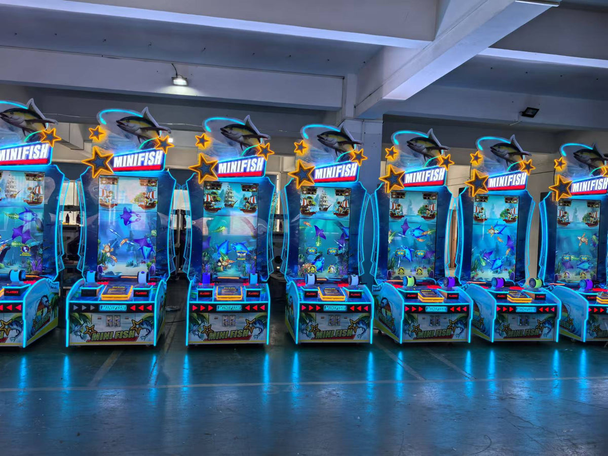 Mini Fish Coin-Operated Interactive Fish Exchange Arcade Entertainment Machine Iron Material Video Fishing Game