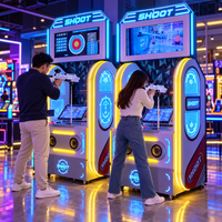 Load image into Gallery viewer, Players using SHOOT shooting arcade machines in a commercial venue
