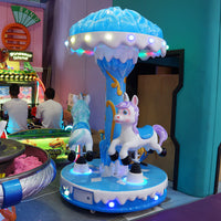 Load image into Gallery viewer, High Quality 3-Seater Ocean Animal Carousel Kids&#39; Coin-Operated Ride for Amusement Park Fiberglass
