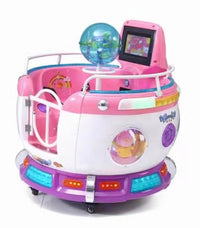 Load image into Gallery viewer, Indoor hot sale revolving cup kiddie ride coin operated plastic rotating games carousel Russian turntable for kids for sale
